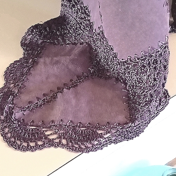 ๐ SALE PONCHO.!Bagatelle vintage BOHO leather,crochet top reduced from 99.00. - Picture 6 of 6